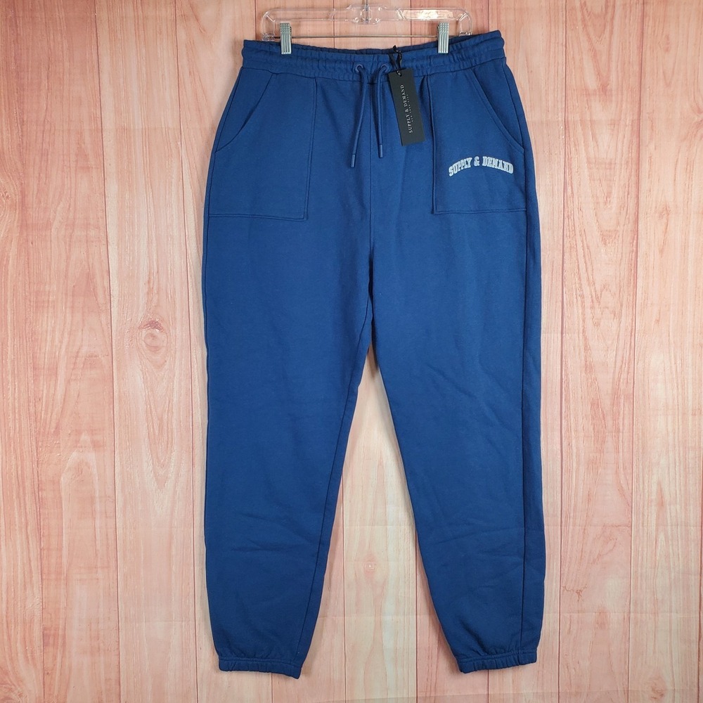 Supply & Demand‎ Team Jogger Pants Mens XL Blue Cotton Tapered Leg Performance